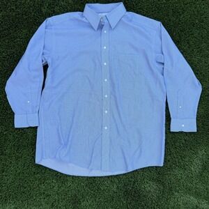 Roundtree & Yorke Gold Label Mens 17 33 Non Iron Long Sleeve Button Up Shirt